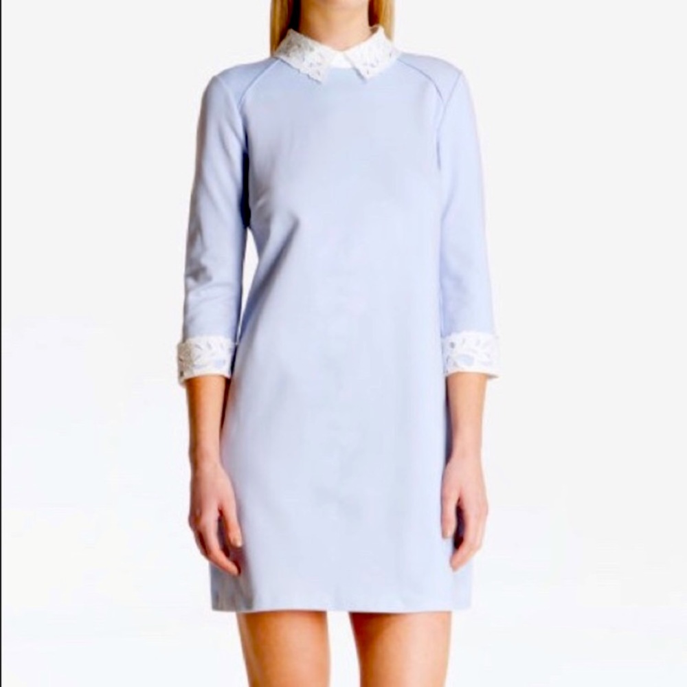 Ted Baker Light Blue Dress with White Accents